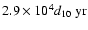 $2.9\times10^{4}d_{10}{~\rm yr}$