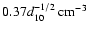 $0.37d_{10}^{-1/2}{~\rm cm^{-3}}$