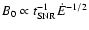 $B_0\propto t_{{\rm SNR}}^{-1}\dot E^{-1/2}$