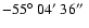$-55\hbox{$^\circ$ }04\hbox{$^\prime$ }36\hbox{$^{\prime\prime}$ }$