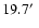 $19.7\hbox{$^\prime$ }$