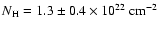 $N_{{\rm H}}=1.3\pm0.4\times10^{22}{~\rm cm^{-2}}$