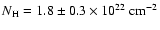 $N_{{\rm H}}=1.8\pm0.3\times10^{22}{~\rm cm^{-2}}$