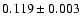 $0.119\pm 0.003$