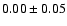 $0.00\pm 0.05$