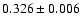 $0.326\pm 0.006$