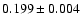 $0.199\pm 0.004$