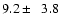 $9.2\pm \ ~ 3.8$