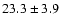 $23.3\pm 3.9$
