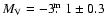 $M_{\rm V}=-3\hbox{$.\!\!^{\rm m}$ }1\pm0.3$