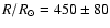 $R/R_\odot=450\pm80$