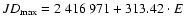 $JD_{\rm max}=2~416~971+313.42\cdot E$