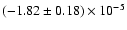 $(-1.82\pm0.18)\times 10^{-5}$