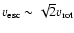 $v_{\rm esc} \sim \sqrt{2} v_{\rm rot}$