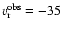 $v_{\rm r}^{\rm obs}=-35$