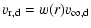 $\displaystyle v_{\rm r,d} = w(r) v_{\infty,\rm d}$