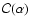 ${\cal C}({\bf\alpha})$