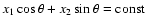 $x_1 \cos\theta + x_2 \sin\theta =
{\rm const}$