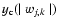 $y_{\rm c}(\mid w_{j,k} \mid )$