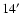$14 \hbox{$^\prime$ }$