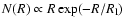 $N(R)\propto R\exp(-R/R_{\rm l})$