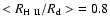 ${<R_{\rm H~II}/R_{\rm d}>} = 0.8$