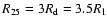 $R_{25}=3R_{\rm d}=3.5R_{\rm l}$