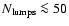 $N_{\rm lumps}\la 50$