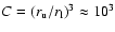 $C=(r_{\rm u}/r_{\rm l})^3\approx
10^3$