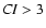 ${\it CI} > 3$