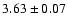 $3.63\pm0.07$