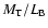 $M_{\rm T}/L_{\rm B}$