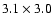 $3.1\times3.0$