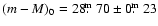 $(m-M)_0 =
28\hbox{$.\!\!^{\rm m}$ }70\pm0\hbox{$.\!\!^{\rm m}$ }23$