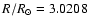 $R/R_{\odot} = 3.0208 $