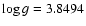 $\log g = 3.8494 $