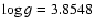 $\log g = 3.8548 $