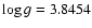 $\log g = 3.8454 $