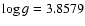 $\log g = 3.8579 $