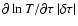 $\partial\ln T/\partial\tau~\vert\delta\tau\vert$