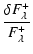 $\displaystyle \frac{\delta F_{\lambda}^+}{F_{\lambda}^+}$
