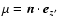 $\mu=\vec{n}\cdot\vec{e_{z'}}$