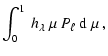 $\displaystyle \int_0^1~h_\lambda\:\mu
\:P_\ell\:{\rm d}~\mu\:,$