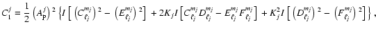 $\displaystyle C_1^j=\frac{1}{2} ~\big(A_{\rm p}^j\big)~^2 ~\big\{ I~\big[~\big(...
...big[~\big(D_{\ell_j}^{m_j}\big)~^2-~\big(F_{\ell_j}^{m_j}\big)~^2\big]~\big\}~,$