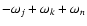 $- \omega_j + \omega_k + \omega_n$