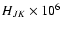 $H_{JK}\times10^6$