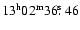 $13^{\rm h} 02^{\rm m} 36\hbox{$.\!\!^{\rm s}$ }46$