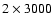 $2\times 3000$