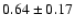 $0.64\pm 0.17$