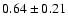 $0.64\pm 0.21$